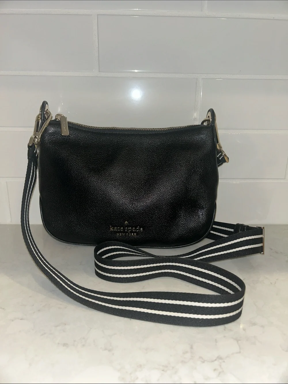Kate Spade New York Rosie Small Crossbody bag black pebbled leather